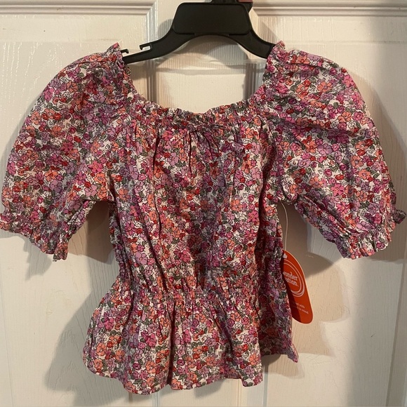 Floral Pink Kids Top with hair bow! NWT! - Picture 3 of 7